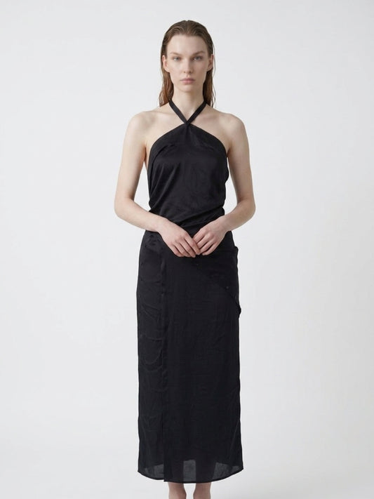 Zero-Waste One-Piece Halter Dress